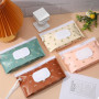 Teouuas 4 Pièces Sac de Lingettes Humides, Sac de Lingettes Humides pour Bébé en Déplacement, Lingette Humide Réutilisable, Humi