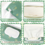 Teouuas 4 Pièces Sac de Lingettes Humides, Sac de Lingettes Humides pour Bébé en Déplacement, Lingette Humide Réutilisable, Humi