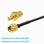 Bingfu Antenne RTL SDR Bi-Banda 978MHz 1090 MHz 7 dbi Mâle SMA et MCX | Base Magnétique, Câble 3 m, pour Récepteur ADS‑B Aviatio