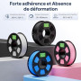 DEEPLEE Filament PLA+ 2.0 1.75mm Noir, Blanc, Rouge, Bleu 4kg | Bobine PLA Plus 2.0 Filament Bundle pour Imprimantes 3D FDM, Hau