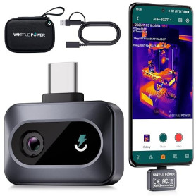 VANTRUE POWER TS1 Caméra Thermique pour Android, Caméra Infrarouge avec Super Résolution 512 x 384, 25HZ Taux de Rafraîchissemen