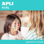 APLI Kids 102536 - Rouleau de gommettes alphabet minuscules, 900 stickers ø 20 mm multicolores, repositionnables pour apprentiss