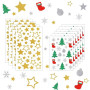 Coicok 394 Pièces Autocollants Paillettes Noël, Autocollantes, Noël Stickers, Gommettes, Stickers Noel Scrapbooking, Calendrier