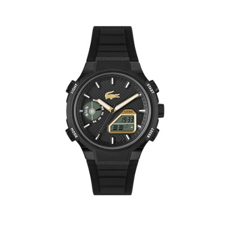 Montre analogique-numérique Multifonction à Quartz Lacoste de la Collection LC33 avec Bracelet en Silicone – Disponible pour Hom