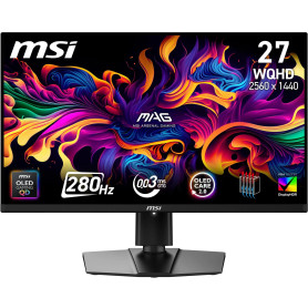 MSI MAG 271QP QD-OLED X28 Écran Gaming 26.5” WQHD | Dalle QD-OLED 2560x1440, 280Hz, 0,03ms, compatible VESA, HDMI, DisplayPort, 