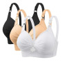 Générique Lot de 3 Soutien Gorge sans Armature Grande Taille Brassiere Femme Push Up Comfit Maintien Fort Rembourré Bralette Sou
