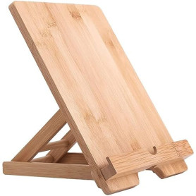 FadyDail Support de Tablette et de Téléphone Portable en Bambou pour Bureau, pour iPhone, iPad, tablettes et Tous Les téléphones