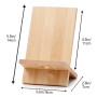 FadyDail Support Telephone Bureau en Bambou avec Trou de Charge, Portable Porte Telephone en Bois Phone Stand pour iPhone, iPad