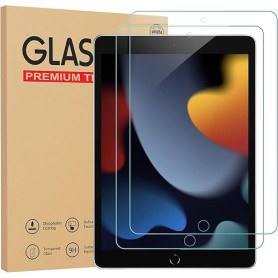 Gerutek Lot de 2 Verre Trempé Pour iPad iPad 10.2" iPad 9/8/7ème Génération | Modèle 2021/2020/2019, 10.2 Pouces, 9H Dureté, Hau