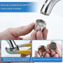 Robinet Temporisé Eau Froide Uniquement, BuntHaus Robinet Poussoir Lavabo | Acier inoxydable 304 avec finition chromée, fermetur