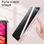 JETech Coque pour iPad Mini A17 Pro/6e Gén, Rose | Pour 8,3" 2024/2021 Modèle, Étui Housse Dos Transparent, Porte-Pencil, Suppor