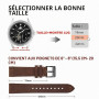 BISONSTRAP Bracelet de Montre en Cuir Vieilli, Bracelets de Rechange pour Hommes, Dégagement Rapide, Largeur de Bande 18mm 20mm