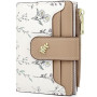 Farcauo Portefeuilles pour Femme Porte-Monnaie RFID Petits Mini à Motif Floral Marron Femme Petits avec Compartiment Documents e