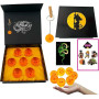 NEXPLORA Lot de 7 Boules de Dragon Porte-Clés avec Autocollants | 1 à 7 étoiles, Carte d'invocation, Idéal pour collectionneurs