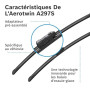 BOSCH Balai d'essuie-glace Aerotwin Spoiler A297S 3397007297 | Jeu de 2 Balais d'essuie-glaces de Remplacement Avant - Livrés av
