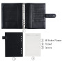Moterm Agenda à anneaux A5 de luxe - Classeur organisateur en cuir véritable (Galet-Noir, anneau 30 mm)