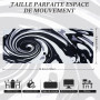 EFISH Tapis de Souris de Jeu Japonais XXL 800 x 300 mm Grand Tapis de Bureau Bords Cousus Imperméable Antidérapant pour PC, MacB