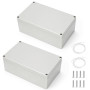 Lot de 2 boîtes de distribution en saillie - Blanc - 200 x 120 x 75 mm - Boîtier ABS étanche IP65 - Boîte de jonction universell