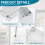Lot de 2 boîtes de distribution en saillie - Blanc - 200 x 120 x 75 mm - Boîtier ABS étanche IP65 - Boîte de jonction universell