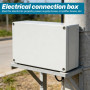 Lot de 2 boîtes de distribution en saillie - Blanc - 200 x 120 x 75 mm - Boîtier ABS étanche IP65 - Boîte de jonction universell