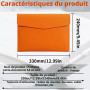 YSDINK Enveloppe Porte-documents A4 en cuir PU avec Fermeture Métallique, Étanche et Extensible, Grande Capacité pour Dossiers, 