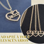 JRYXDS 3Pcs Collier-Cœur En Or Puzzle De L'Amitié Chaîne Pour Femmes Meilleures Amies Cadeau Symbolisant Une Précieuse Amitié À