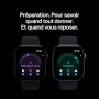 Apple Watch Series 12 GPS, Boîtier en Aluminium Noir de 46 mm | Bracelet Sport noir - S/M. Santé + Fitness + Suivi du sommeil, F