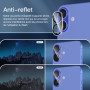 NEW'C Verre Trempé pour iPhone 16 Anti-Espion, Protection Écran + Caméra | Outil inclus, Lot de 4, 2x vitres trempées + 2x prote