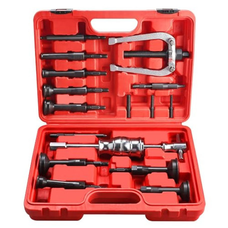 FreeTec 16 pièces Kit Extracteur Roulement Interieur, 8mm-58mm Arrache Roulement Interieur, Outil d'Extraction de Roulement de T