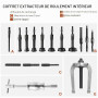 FreeTec 16 pièces Kit Extracteur Roulement Interieur, 8mm-58mm Arrache Roulement Interieur, Outil d'Extraction de Roulement de T