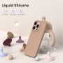 ORNARTO Coque pour iPhone 16 Pro Silicone (Titane Sable) | en Silicone Liquide, Protection Antichoc Complète, Intérieur Doux en 