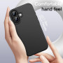JETech Coque Silicone pour iPhone 16, Noir | Toucher Soyeux, Étui Housse Protection Antichoc, Résistant aux Rayures, Doublure en