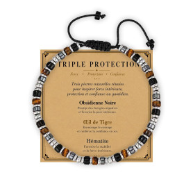 Lueaurra Bracelet Homme Pierres Naturelles Cadeau Homme Garçon | Cadeaux Homme Cadeau Anniversaire Homme Cadeau Noel Fete des Pe