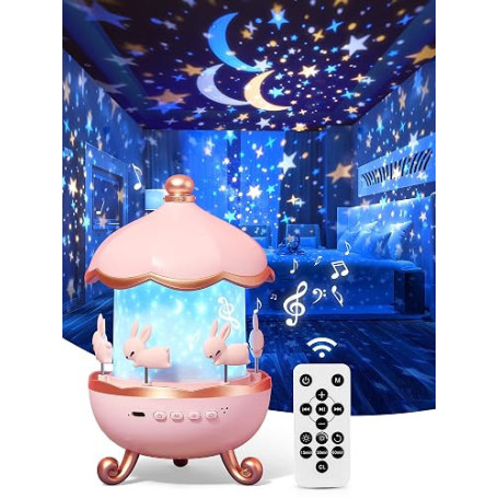 Jouet Fille Cadeau Fille, Veilleuse Enfant Lampe de Chevet Projecteur | 315 Modes, 15 Films Magiques, Projecteur Ciel Étoilé 360