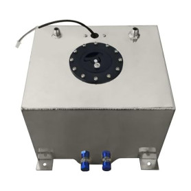 Réservoir de carburant en aluminium 20L, réservoir de course avec capteur de niveau d'huile, réservoir d'essence grande capacité