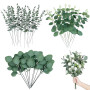 JOZMMZEOOA 30 Pièces Eucalyptus Artificiel,Eucalyptus Fleurs Séchées | Feuillage Artificiel D'Eucalyptus Artificielles Branche D