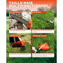 LADAMI Débroussailleuse à essence 52 cc 2 temps avec coupe-bordure à essence et débroussailleuse, taille-haie, tronçonneuse 3 CV