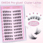 EMEDA Catye02 Lot de 120 extensions de cils auto-adhésifs sans colle pour cils à presser avec kit de pinces à épiler