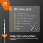 JOREST 40Pcs Kit Tournevis de Précision, Set Outils avec Torx T1 T2 T3 T4 T5, T6 T7 T8 T9 T10 T15 T20, Etoile P2/P5/P6, Triwing