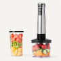 Amazon Basics Mixeur Plongeant Manuel Multivitesse, Accessoires et Cordon d’Alimentation Inclus, 1 000W, Argenté