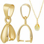 Beebeecraft 1 boîte 30 pièces Plaqué Or 24 carats Pendentif Pinces Bélières | Pic à Glace Pince Pince Bélière Fermoirs Connecteu