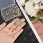Beebeecraft 1 boîte 30 pièces Plaqué Or 24 carats Pendentif Pinces Bélières | Pic à Glace Pince Pince Bélière Fermoirs Connecteu