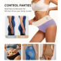 MIOTAN Lot de 5 Culotte Femme Coton Taille Haute Gainante | Extensible, Douce, Respirante, Couverture complète, Post-partum, Apr