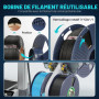 SUNLU PLA+ Silk Filament, Brillante Filament 3D en soie Métallique | Filament d'imprimante 3D SILK PLA PLUS haute résistance, Bo