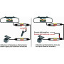 Kit Caméra de Recul Wired avec Moniteur Rétroviseur AHD LCD 4,3 Pouces | Caméra de recul étanche à 4 LED vision nocturne 12 V CC