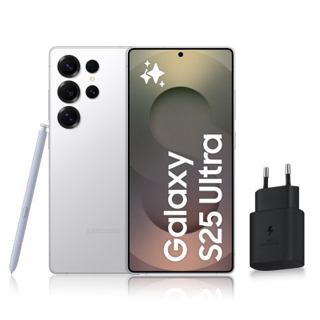 Samsung Galaxy S25 Ultra, Smartphone Android 5G avec Galaxy AI, 256 Go, Chargeur secteur rapide 25W inclus, Smartphone déverroui