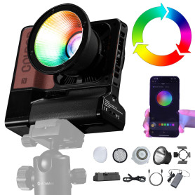 Lumiere Photo, COLBOR W100R LED Photo RGB,Photographie Light avec Batterie Charge Portable APP contrôle,RGB Full Color Mode, écl