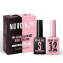 NOVO OVO Colle à ongles UV et gel de construction 2 en 1, kit sans essuyage, top coat pour pointes françaises prédécoupées, HEMA