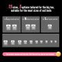 NOVO OVO Lot de 224 faux ongles blancs courts carrés courts et carrés - Zone adhésive - Pour gel souple et acrylique - Unisexe -