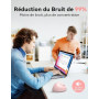 TECKNET Souris Ergonomique sans Fil 2.4G, 4800 DPI Souris Verticale, Rose | 5 Niveaux DPI Réglables, 6 Boutons, Réduction Bruit